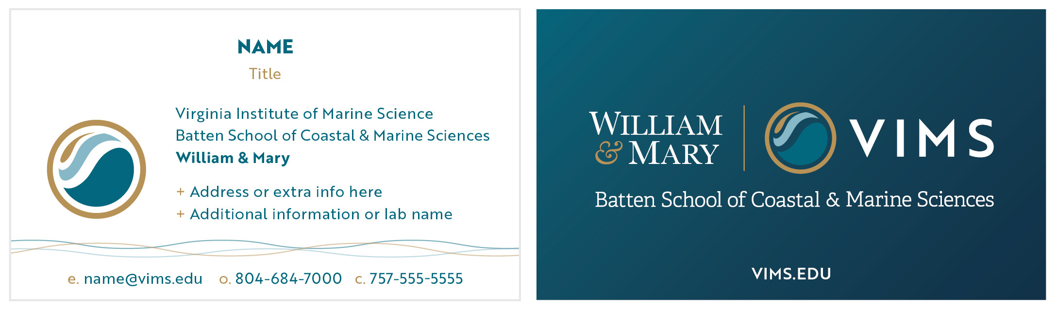 Option 3: Wave Element Front Design & Full Logo Back Design