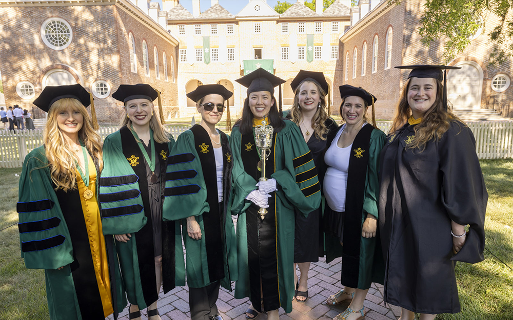 Several Batten School students also attended graduation celebrations on W&M's main campus in Williamsburg. Photo by Timothy Sofranko.
